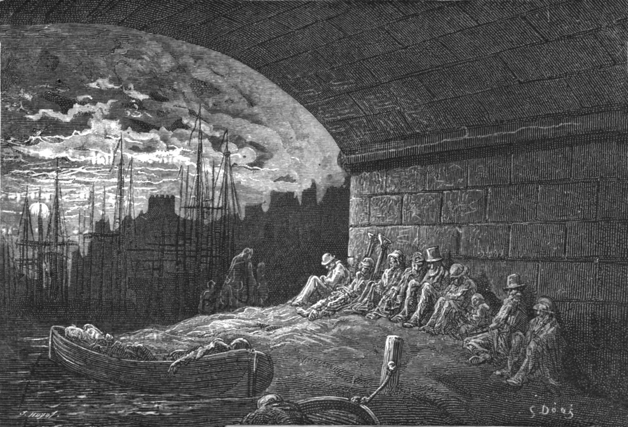 拱门下》，1872年。   作者 古斯塔夫·多尔（Gustave Dore）