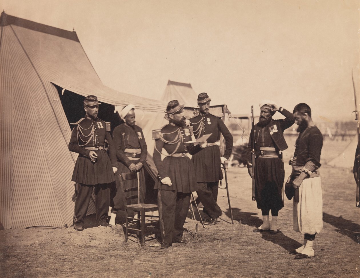 [Zouaves, Camp de Châlons], 1857年。 作者 古斯塔夫·勒格雷