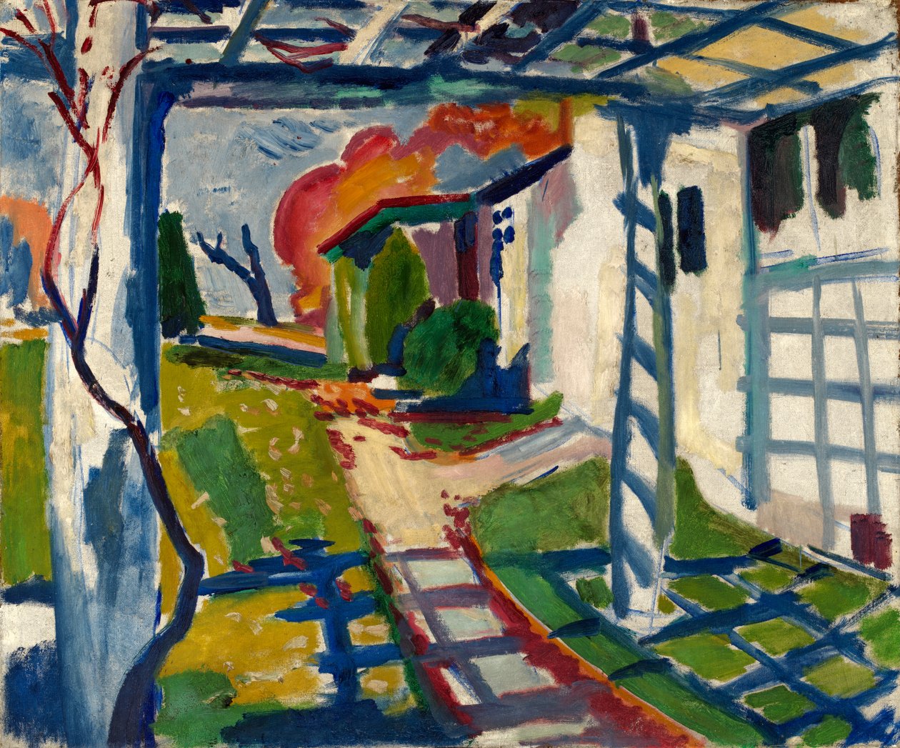 葡萄架，约1915年。 作者 H·莱曼·赛恩
