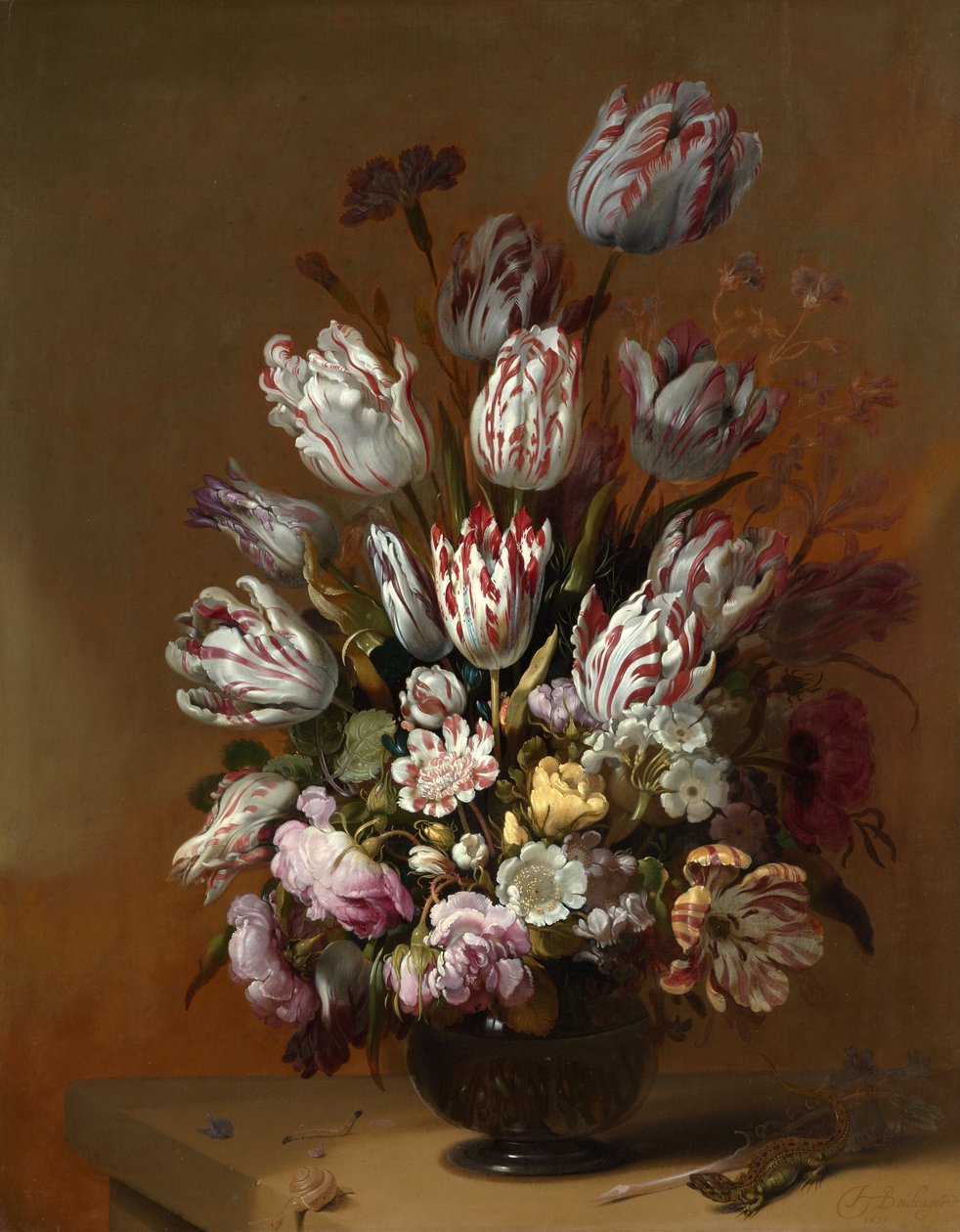 静物与鲜花 作者 汉斯·博隆吉尔