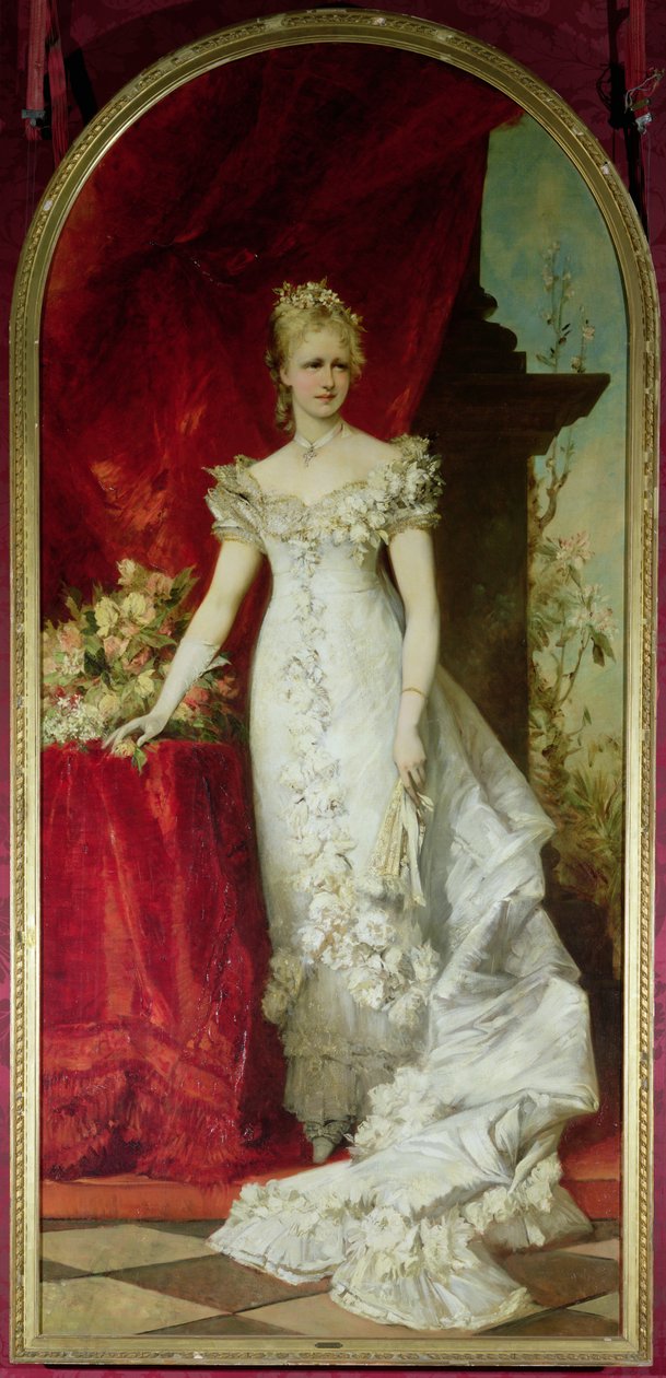 比利时皇冠公主斯蒂芬妮，奥地利王储鲁道夫（1858-89） 作者 汉斯·马卡特（Hans Makart）