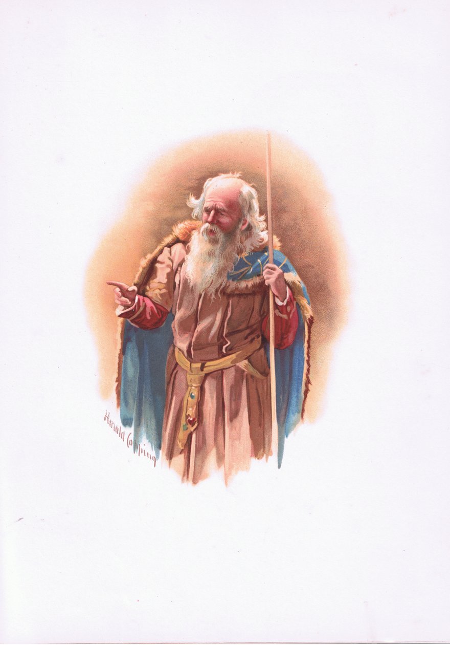 Polonius，从哈姆雷特的插图 作者 哈罗德·应付