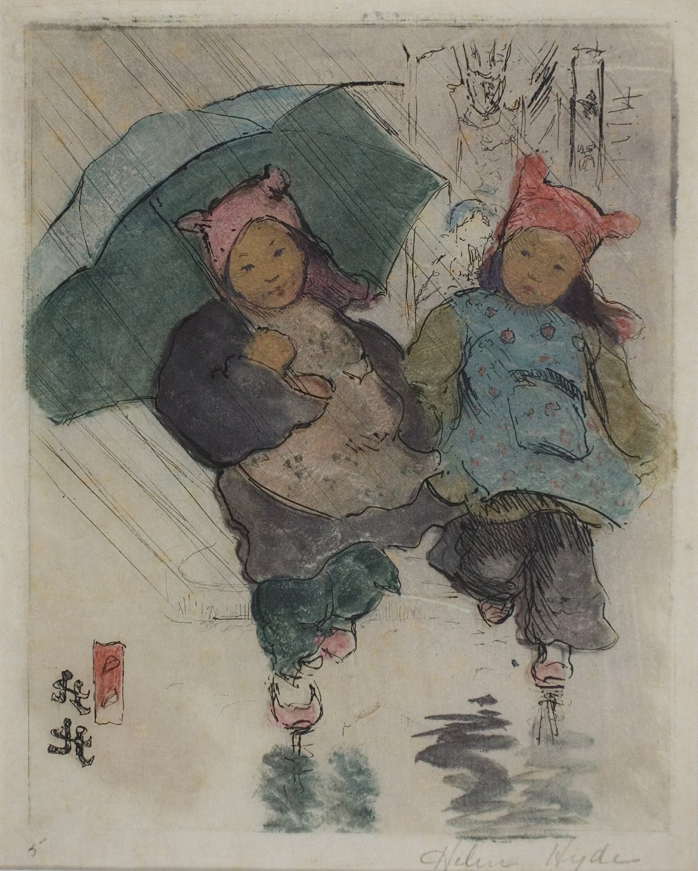 雨中 作者 海伦·海德（Helen Hyde）