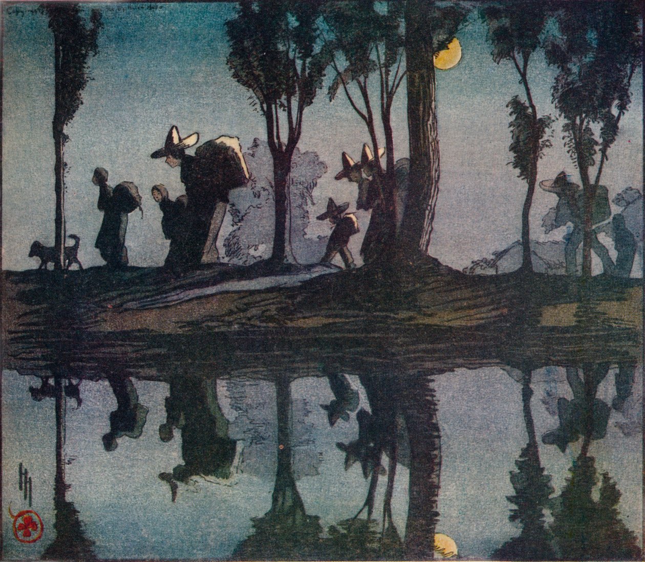反思，1912年 作者 海伦·海德（Helen Hyde）
