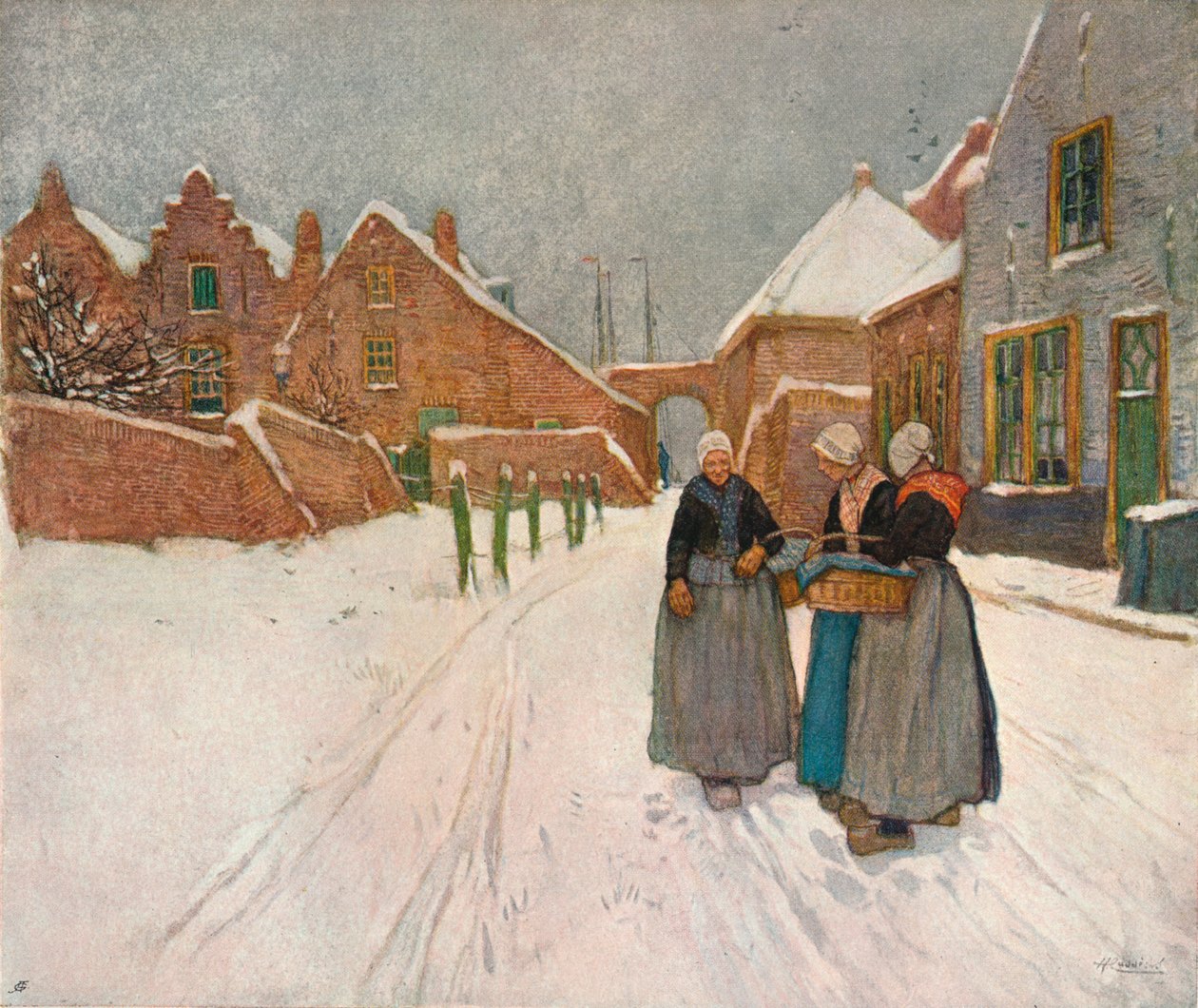 在雪中，c1902 作者 亨德里克·卡西尔