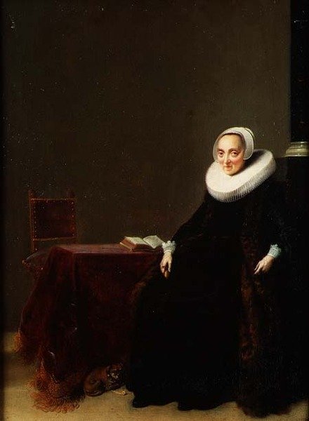 一个女人的肖像 作者 Hendrick Gerritsz锅