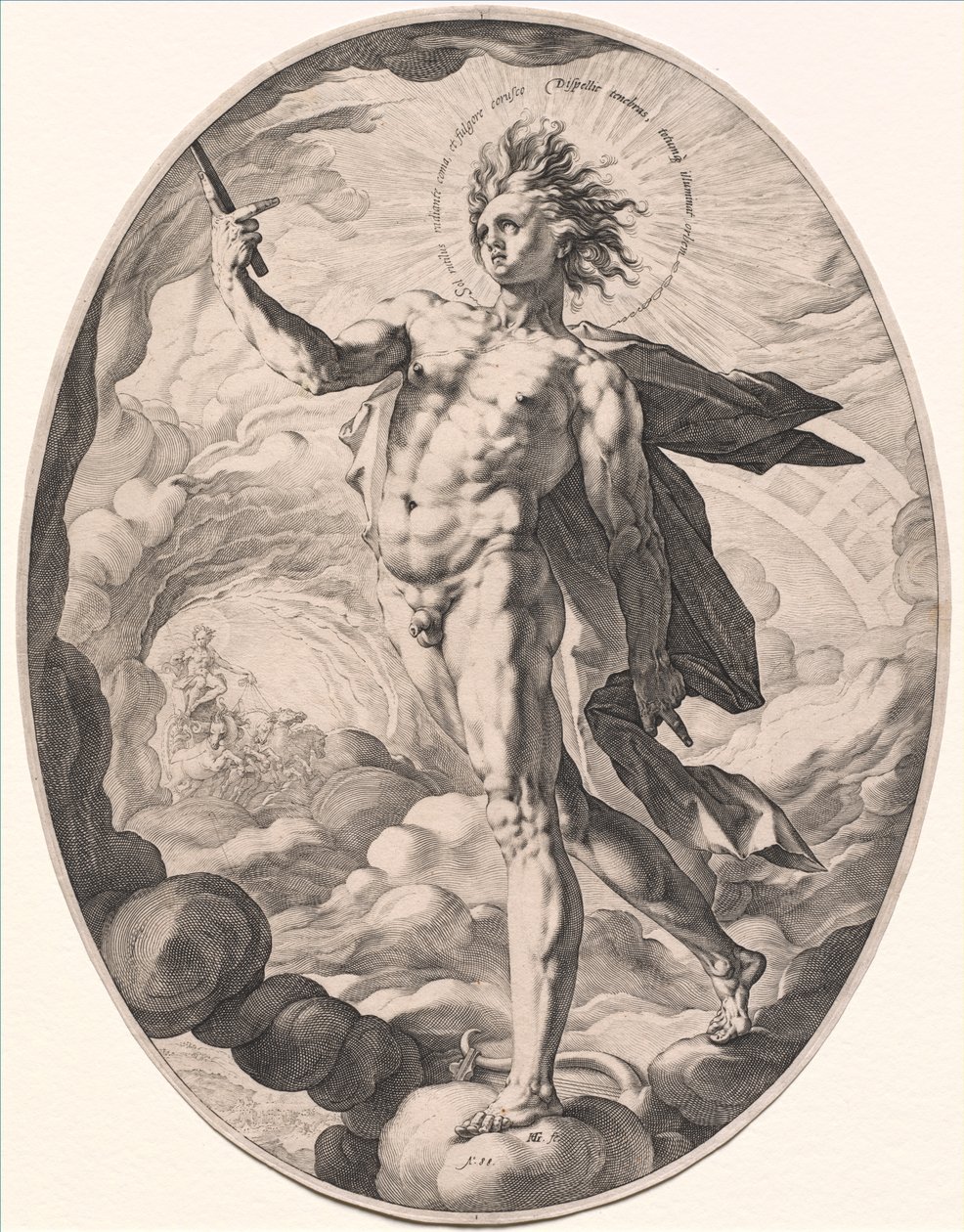阿波罗（1588）。 作者 亨德里克·古尔齐乌斯（Hendrik Goltzius）