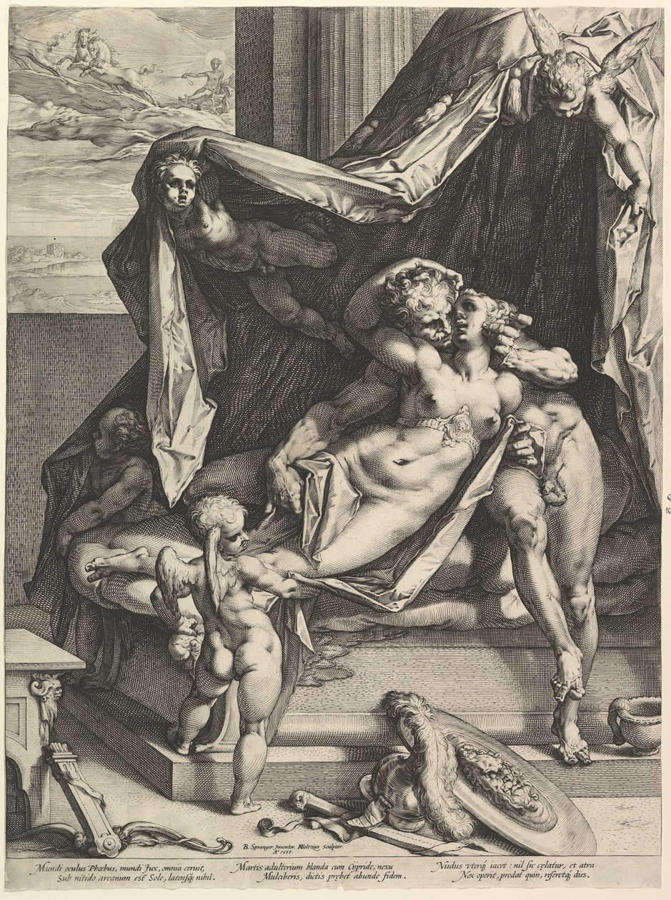 火星和金星，1588年。 作者 亨德里克·古尔齐乌斯（Hendrik Goltzius）