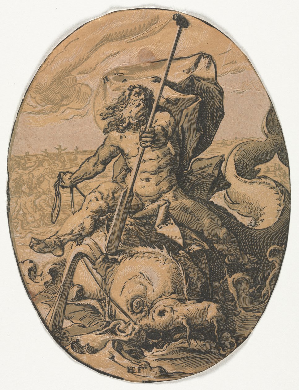 海王星。 作者 亨德里克·古尔齐乌斯（Hendrik Goltzius）