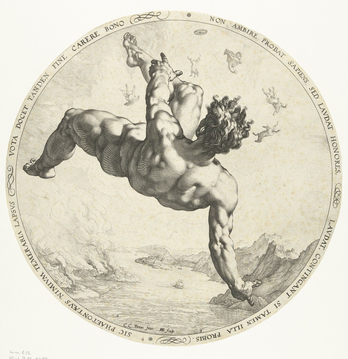Phaethon，1588 作者 亨德里克·古尔齐乌斯（Hendrik Goltzius）