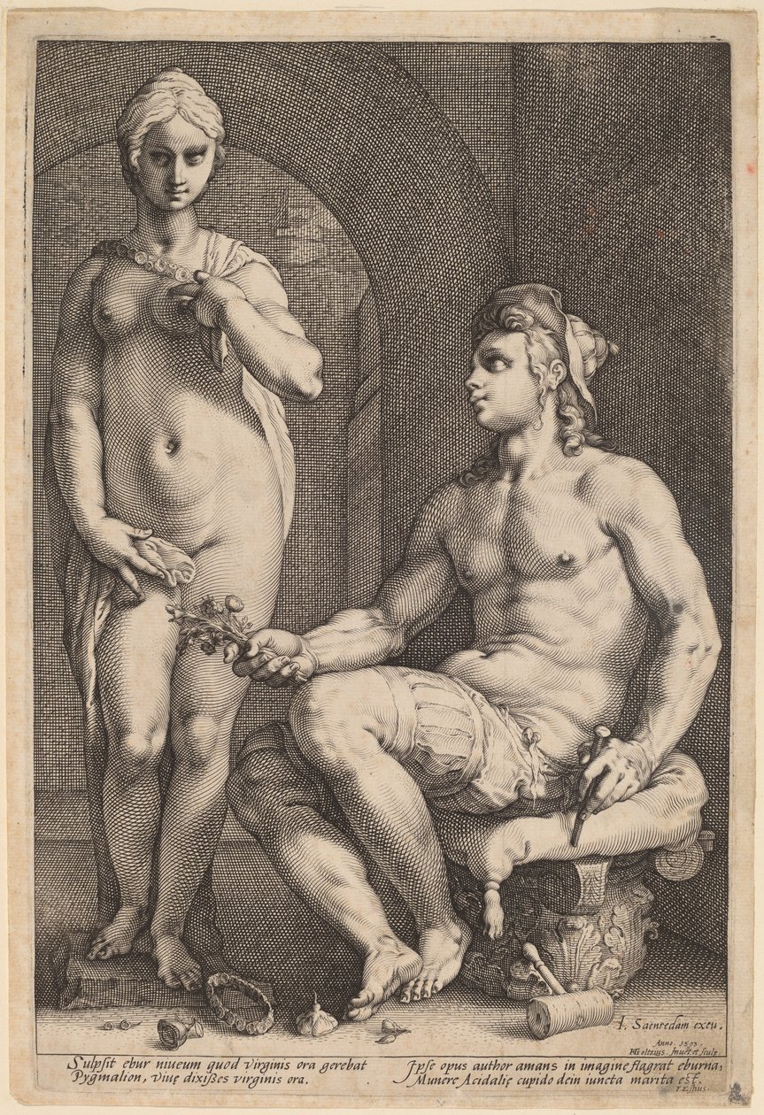 皮格马利翁和加拉蒂亚 作者 亨德里克·古尔齐乌斯（Hendrik Goltzius）