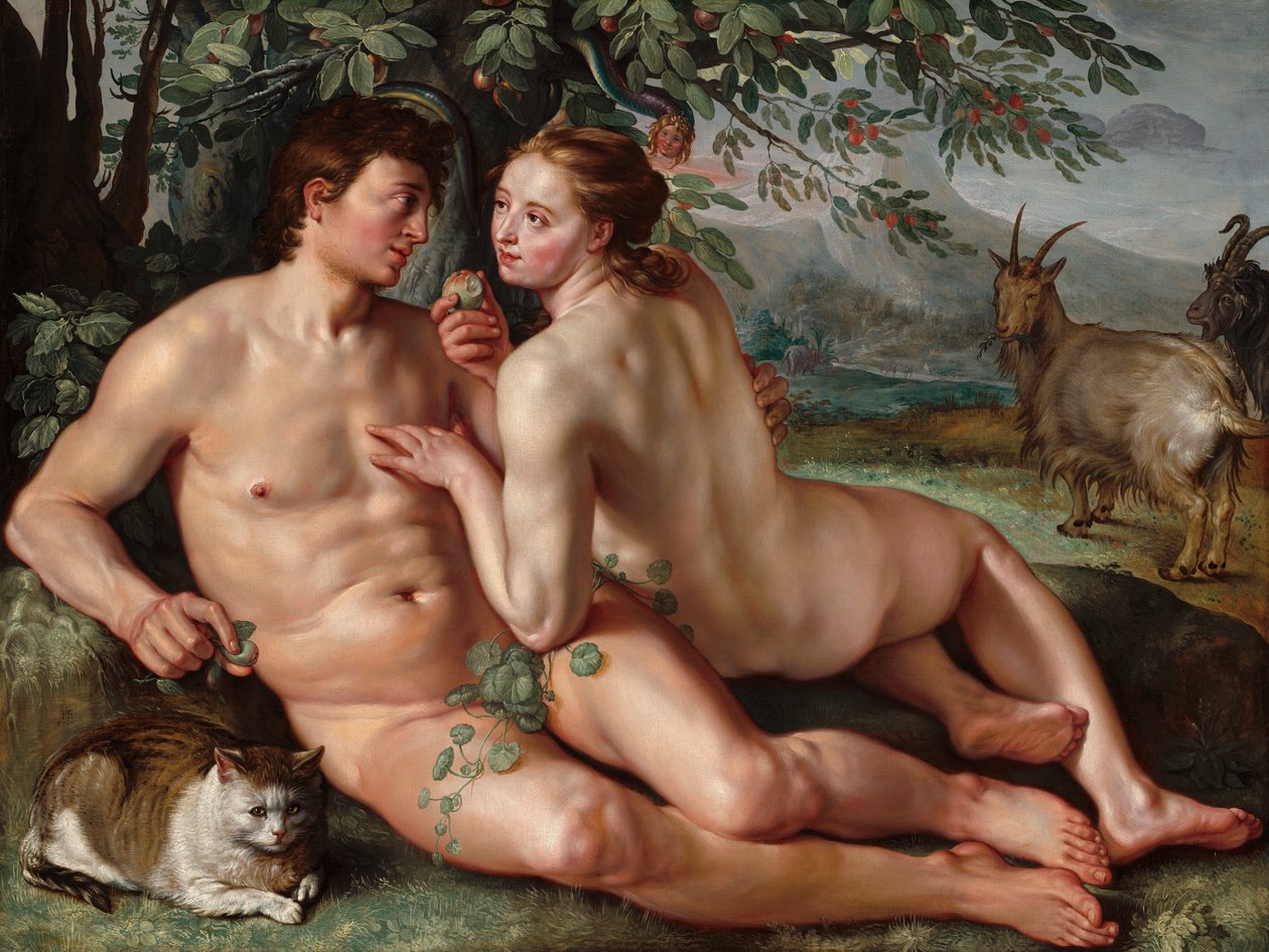 人的堕落 作者 亨德里克·古尔齐乌斯（Hendrik Goltzius）