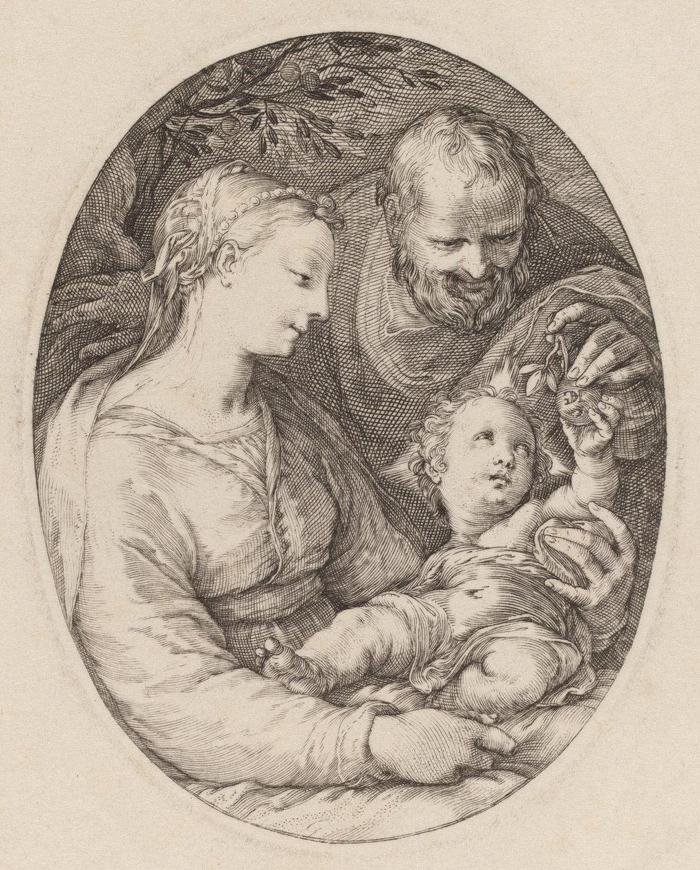 神圣家族 作者 亨德里克·古尔齐乌斯（Hendrik Goltzius）