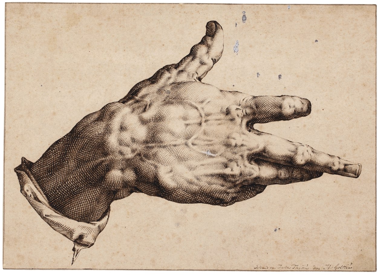 艺术家的右手 作者 亨德里克·古尔齐乌斯（Hendrik Goltzius）