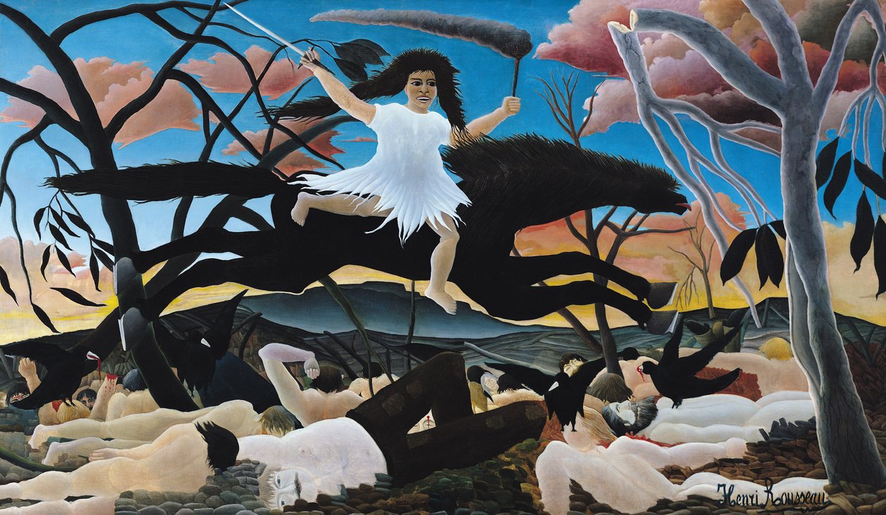 战争，或不和谐的骑行，1894年 作者 亨利·卢梭