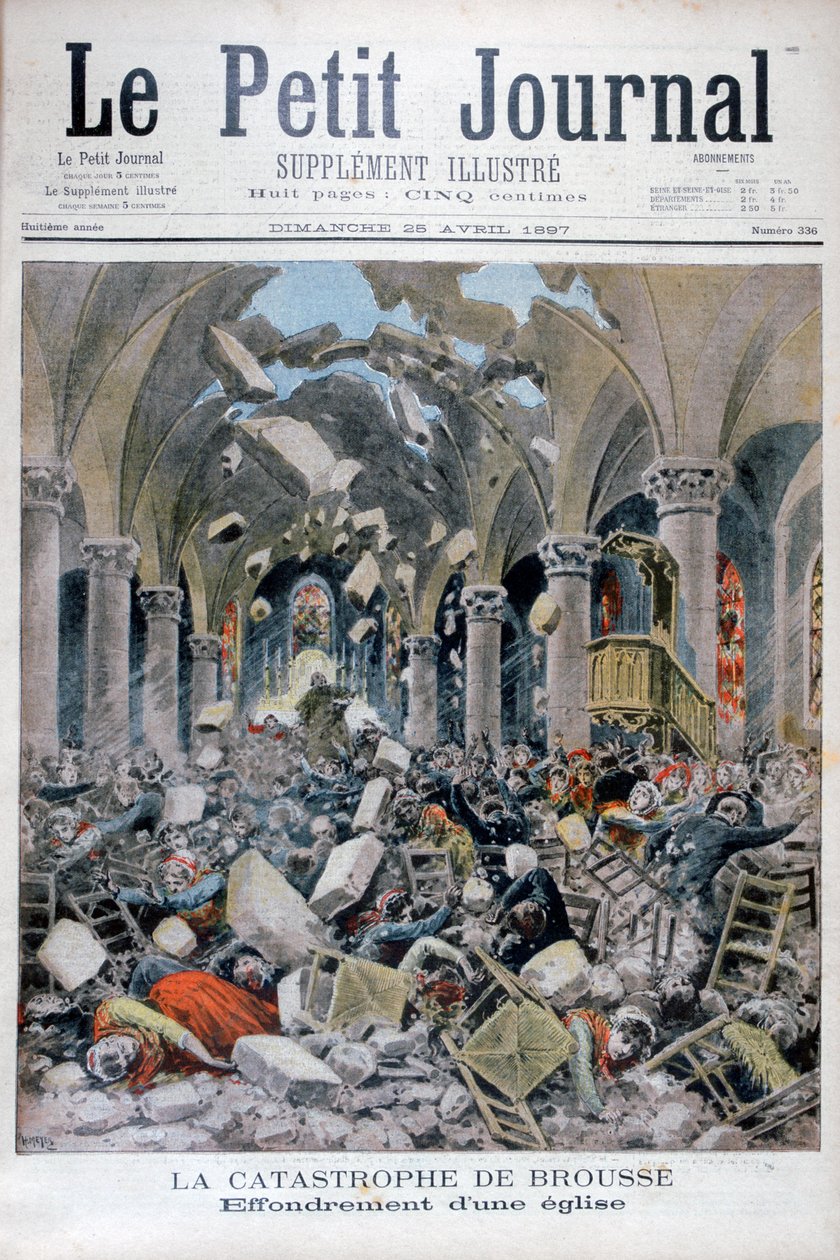 教堂倒塌，法国布鲁斯，1897年 作者 亨利·迈耶（Henri Meyer）