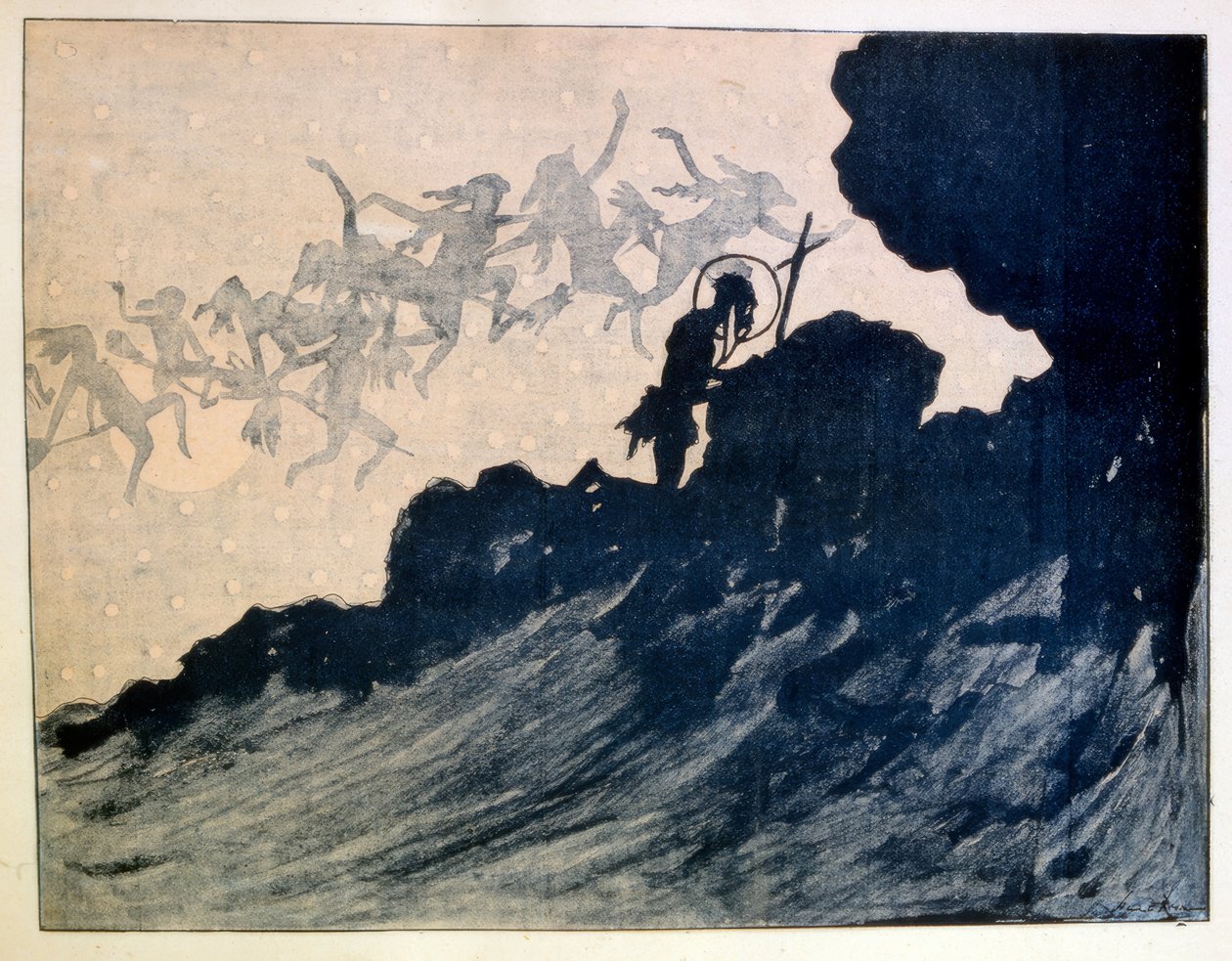 圣安东尼的诱惑 作者 亨利·里维耶尔（Henri Riviere）