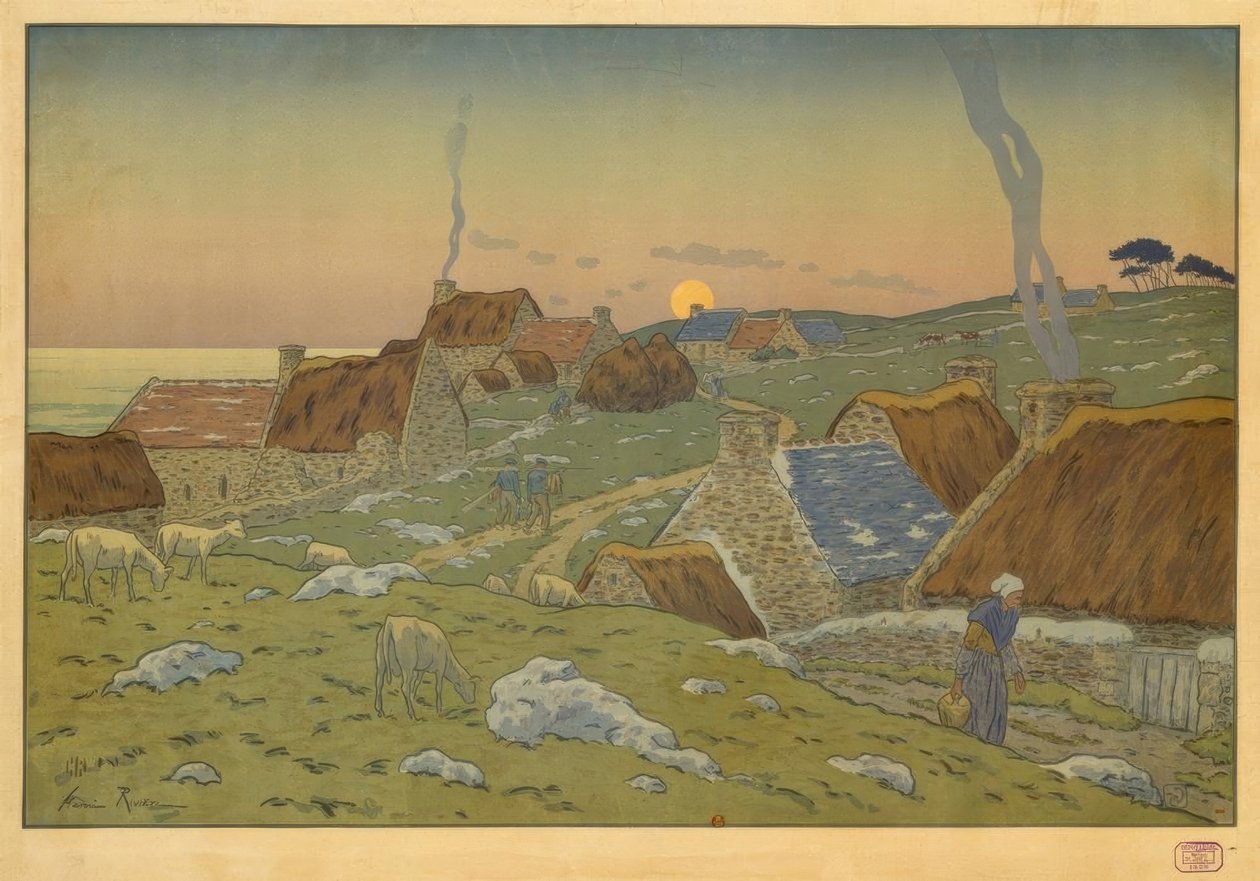 月出 作者 亨利·里维耶尔（Henri Riviere）