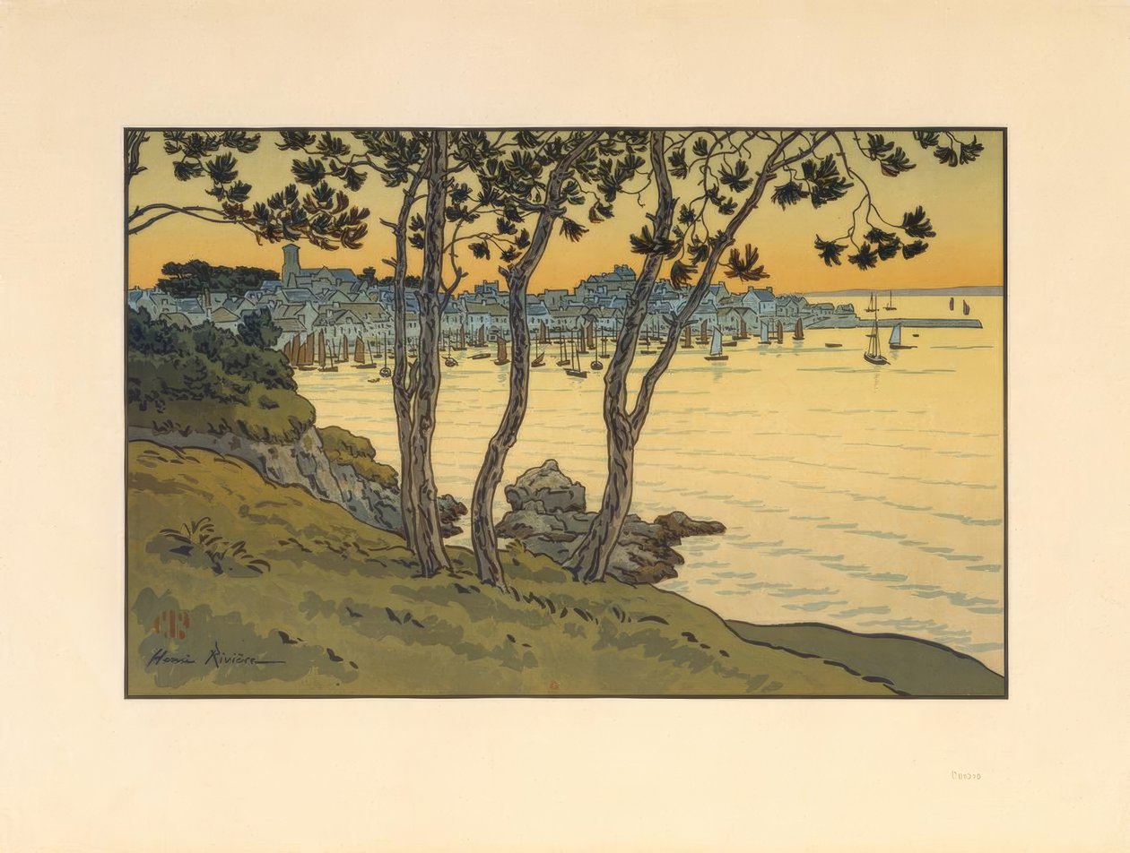 杜阿内兹港 作者 亨利·里维耶尔（Henri Riviere）