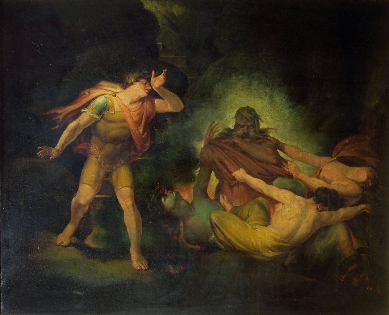 火王显示在艾伯特伯爵身上，c.1801-10（油画上的油） 作者 约翰·海因里希·富斯里