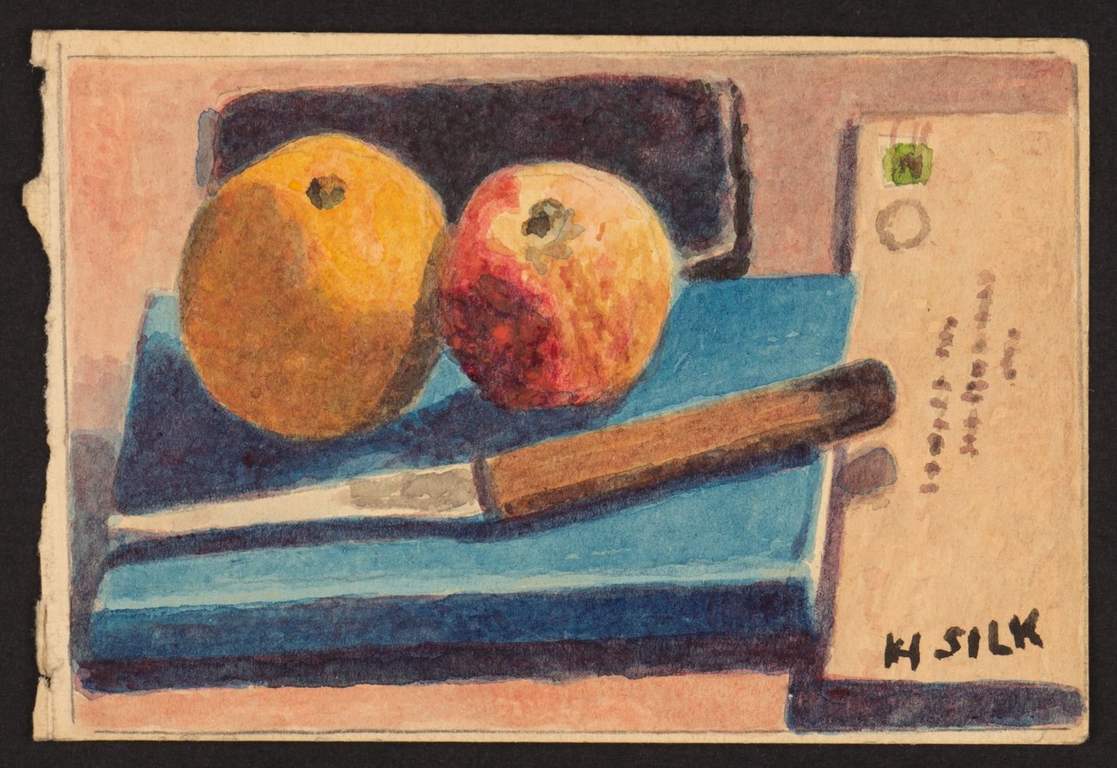 水果和刀，c.1930 作者 亨利·希尔克