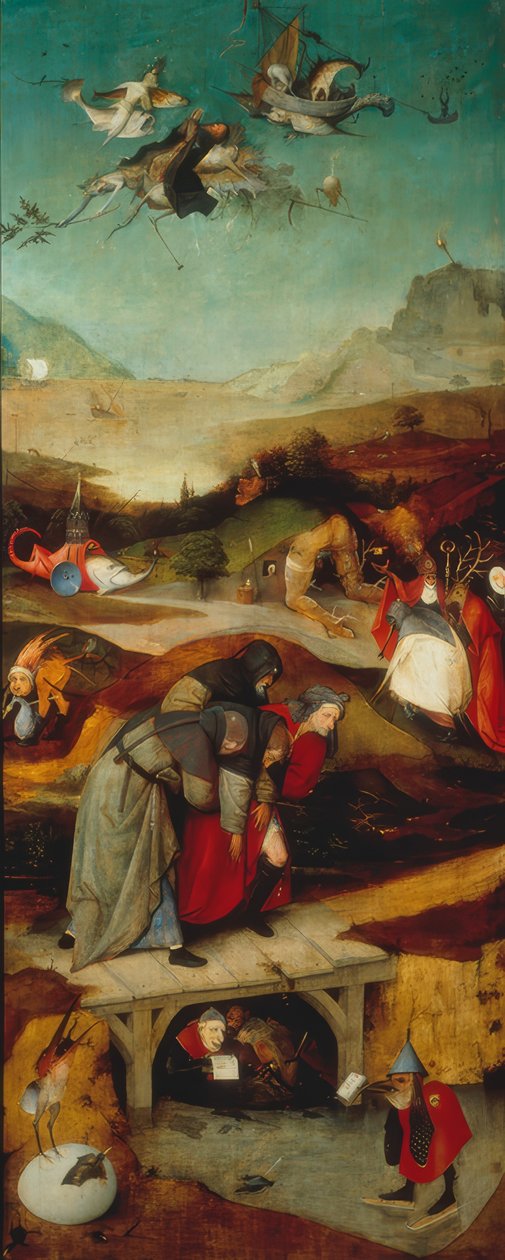 圣约翰的飞行和沦陷安东尼 作者 Hieronymus Bosch