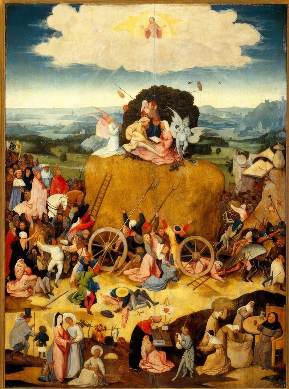 干草堆的凯旋游行 作者 Hieronymus Bosch