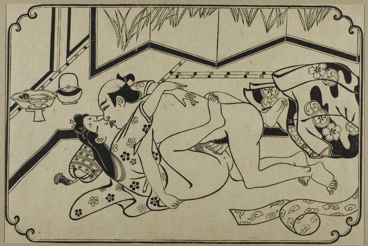 春宫画册上的一张纸 作者 菱川师信