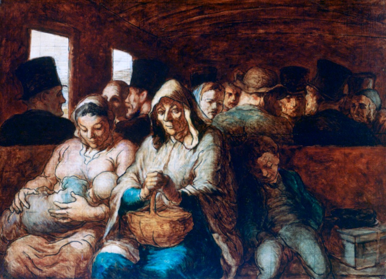 三等马车，c1863-1865 作者 奥诺雷·杜米埃