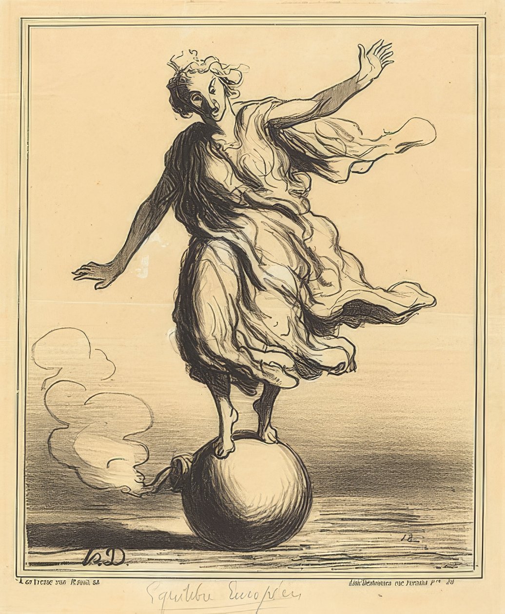 ÉquilibreEuropéen-欧洲平衡。 1867年 作者 奥诺雷·杜米埃