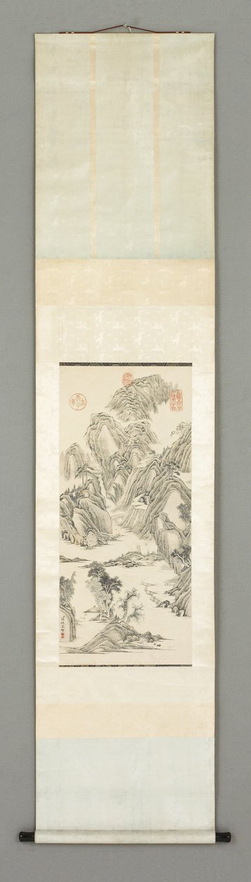 风景（纸上水墨和彩色） 作者 淮冠