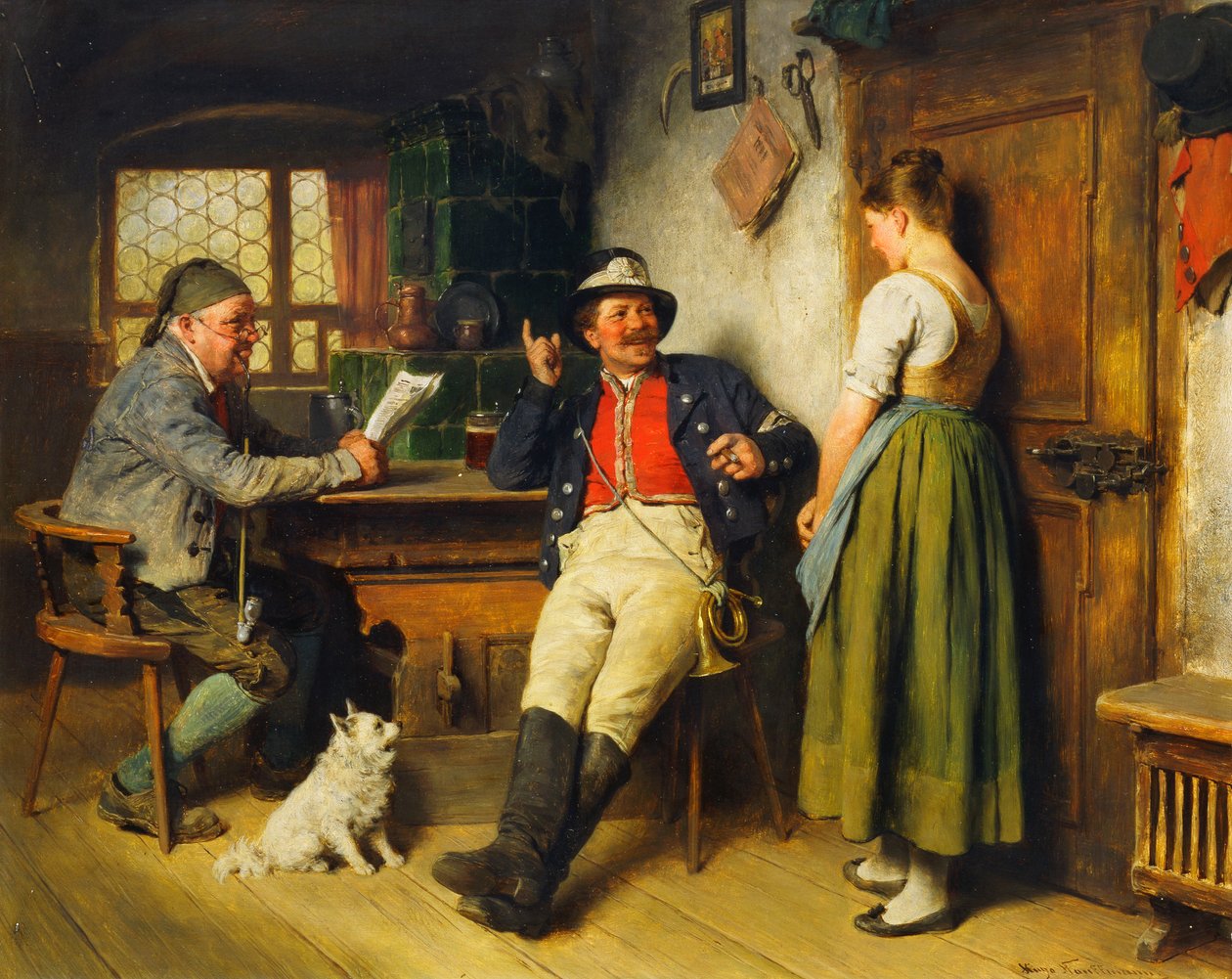 室内人物，1891年 作者 雨果·考夫曼（Hugo Kauffmann）