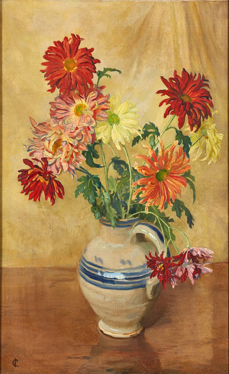 菊花（布面油画） 作者 伊莎贝尔·科德灵顿
