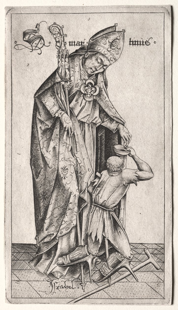 圣马丁 作者 以色列·范·麦肯纳姆（Israhel van Meckenem）