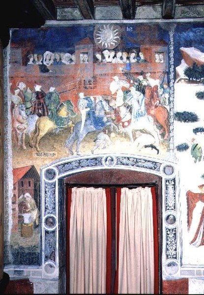 二月，c.1400（壁画） 作者 意大利学校