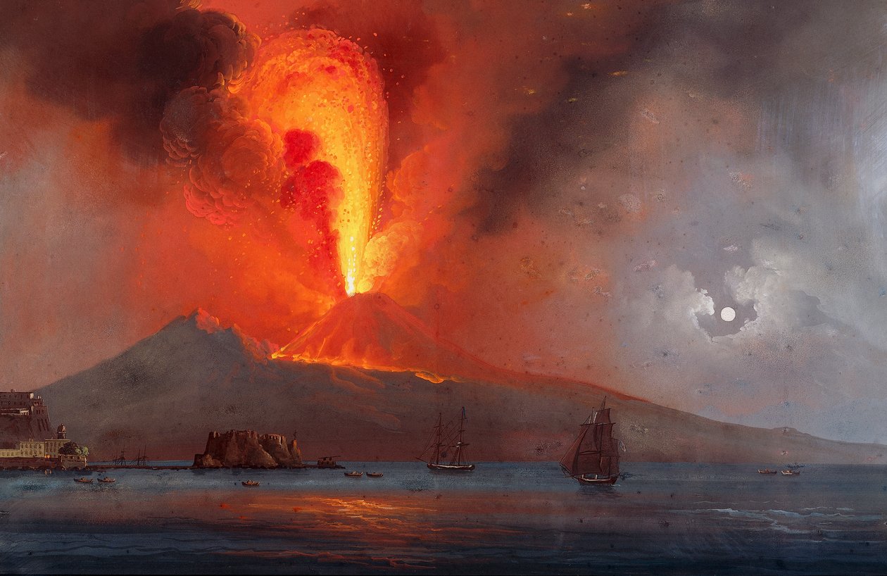 1799年维苏威火山的爆发 作者 意大利学校