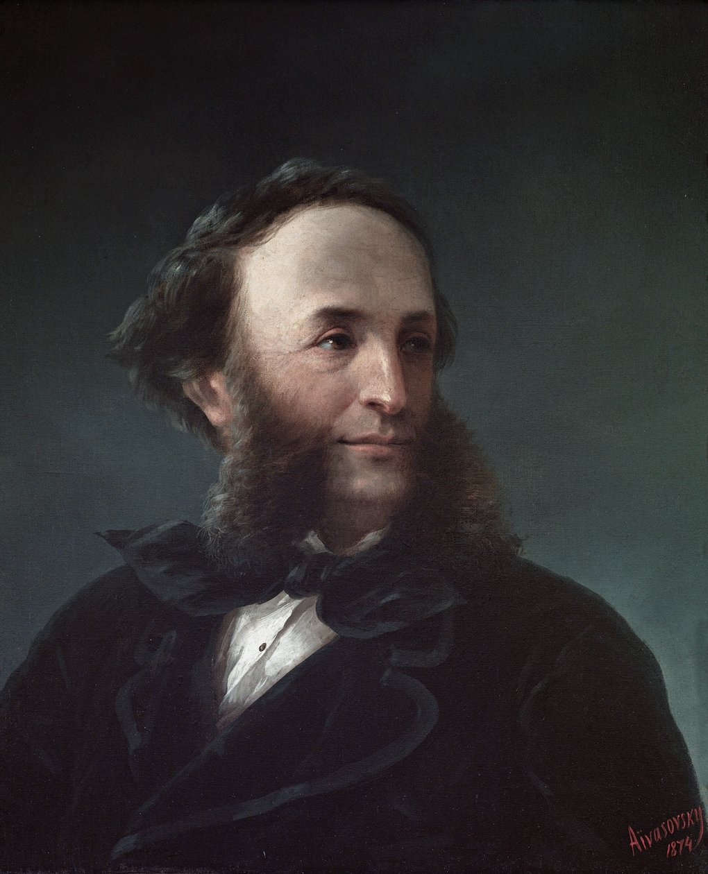 自画像，1874年 作者 伊万·艾瓦佐夫斯基（Ivan Ayvazovsky）
