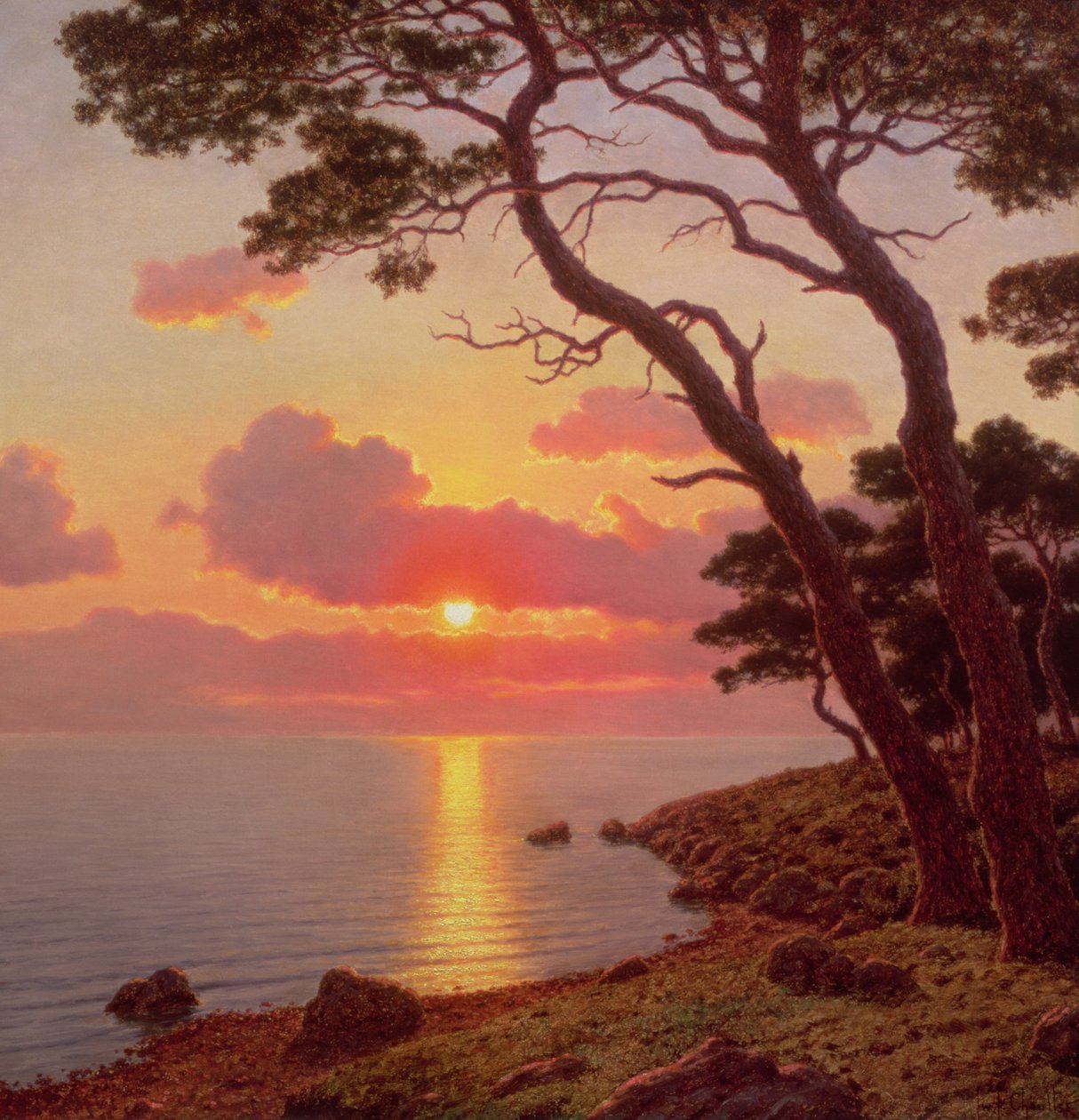 安静的夜晚，Cote d&39;Azur 作者 伊凡（Ivan Fedorovich Choultse）