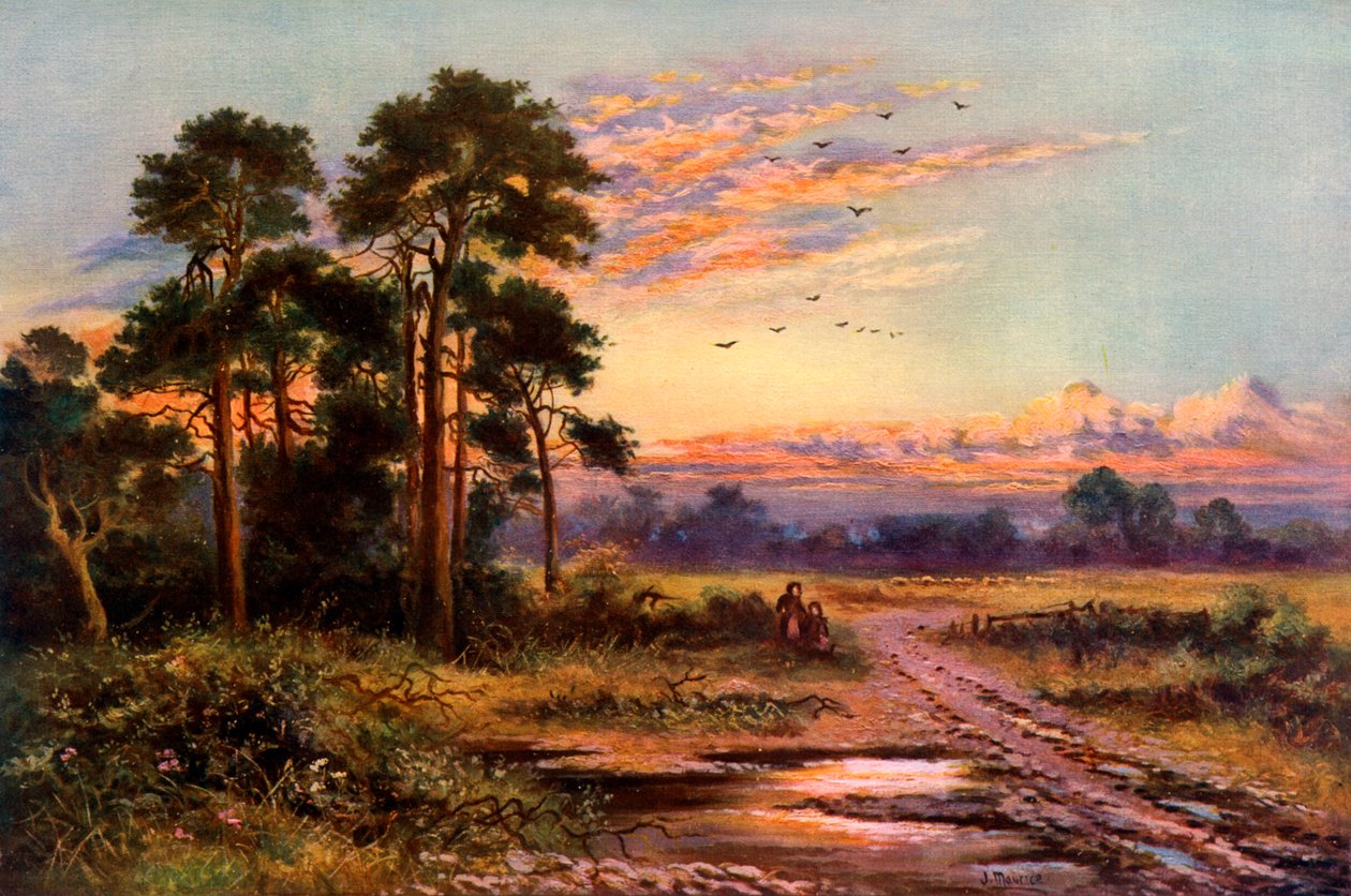 秋天的夕阳》，1911-1912。 作者 J莫里斯