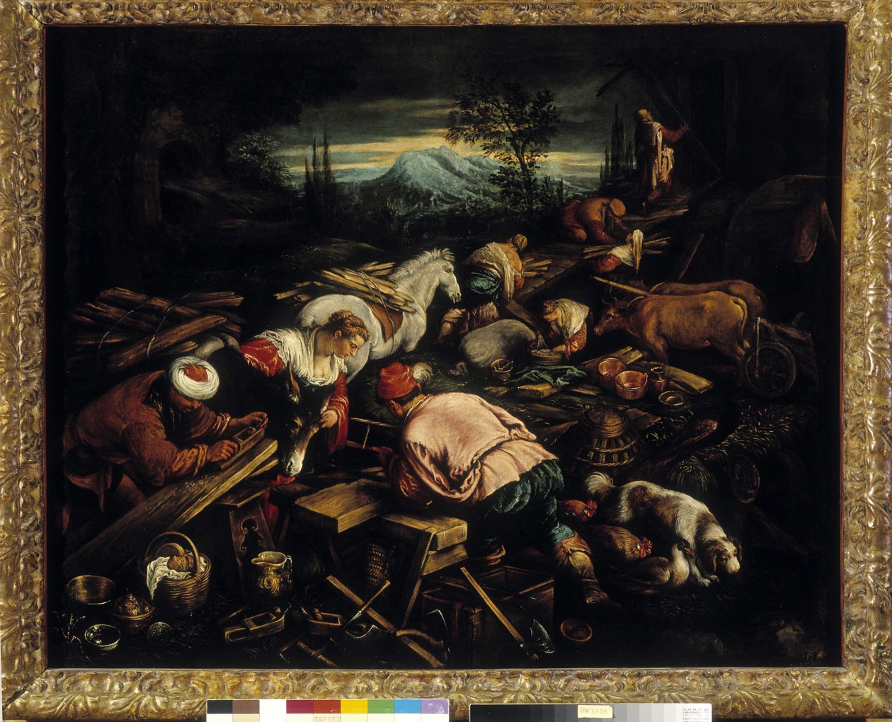 诺伊方舟的建造 作者 哈科波·巴萨诺（Jacopo Bassano）