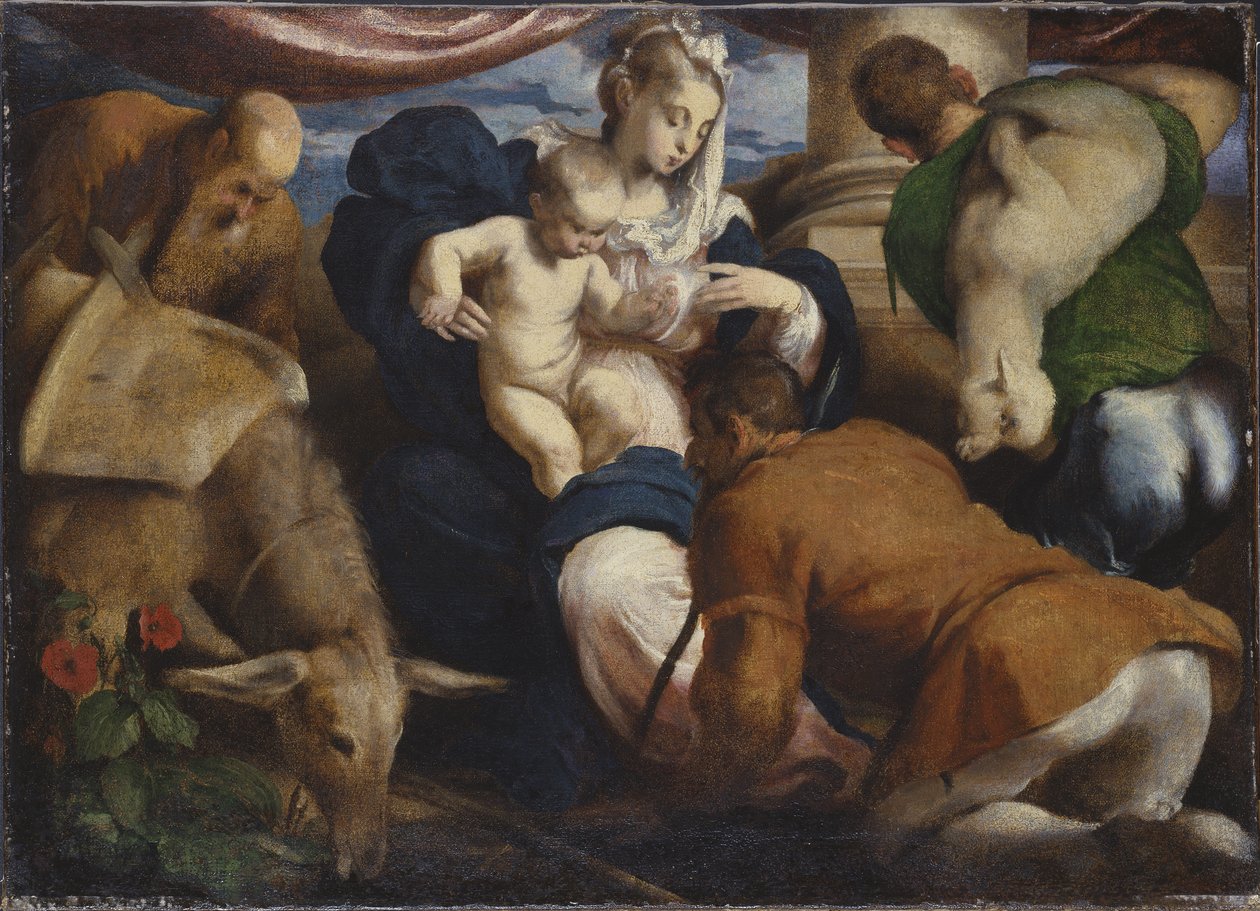 牧羊人的崇拜 作者 哈科波·巴萨诺（Jacopo Bassano）