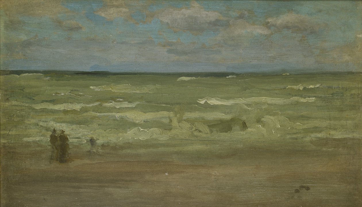 The Shore，Pourville，19世纪 作者 詹姆斯·阿博特·麦克尼尔·惠斯勒