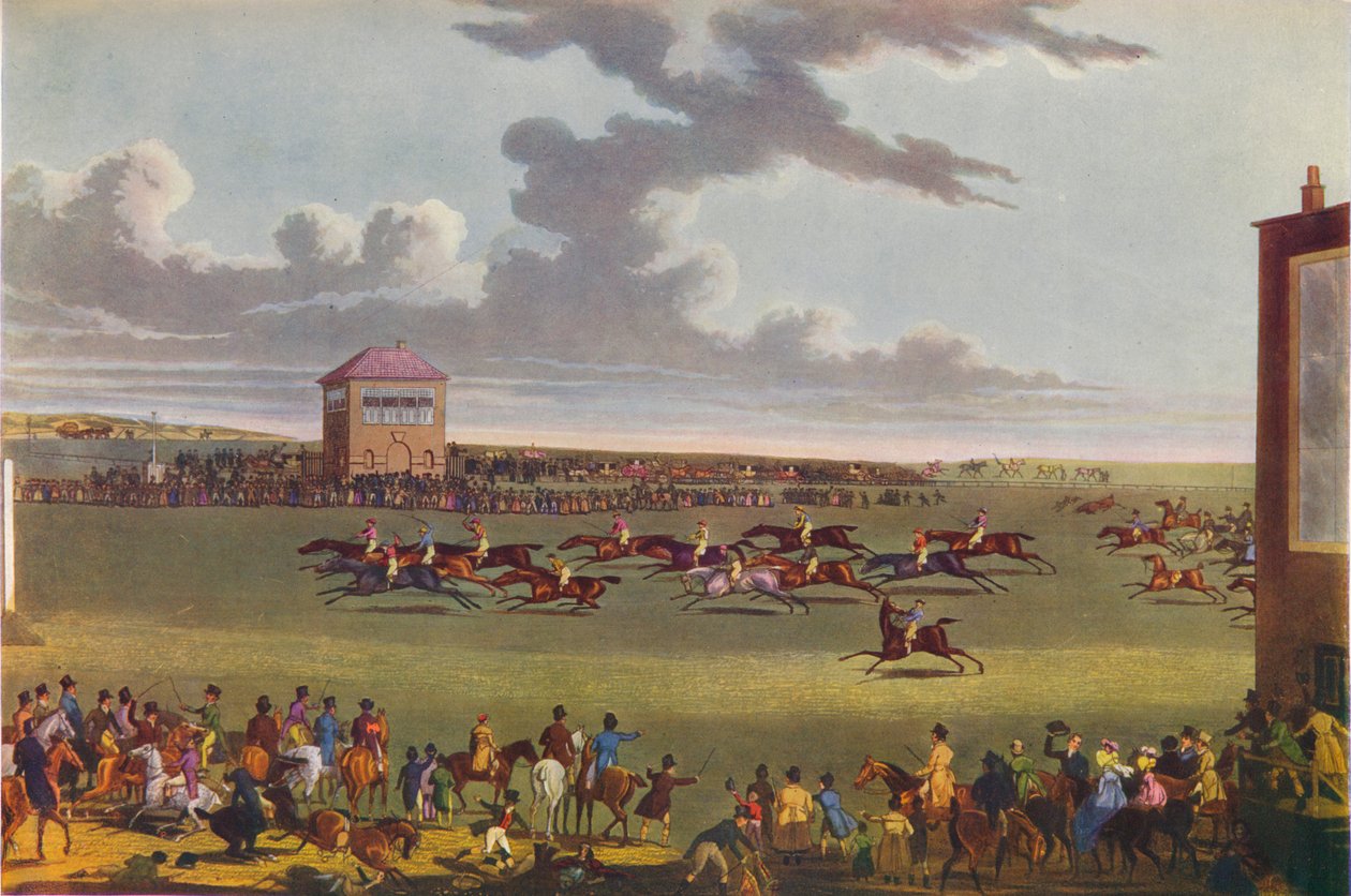 纽马克特种族（Newmarket Races），1909年。 作者 詹姆斯·波拉德