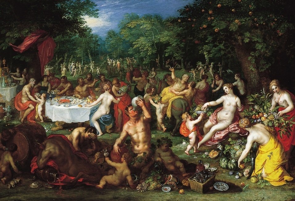 一个Bacchanal 作者 简·布鲁格尔·扬