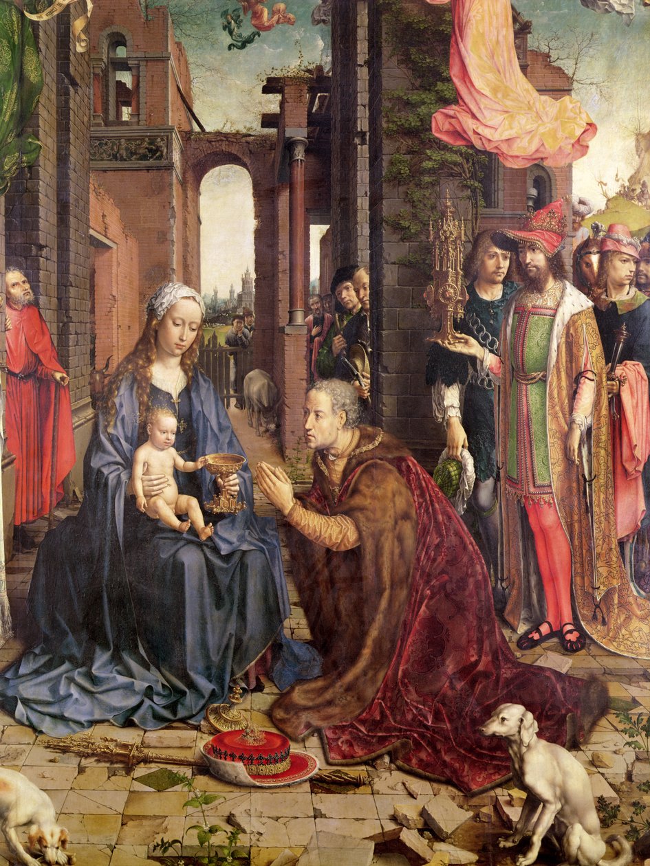 国王的崇拜（木油）（细节） 作者 扬·高萨特（Jan Gossaert）