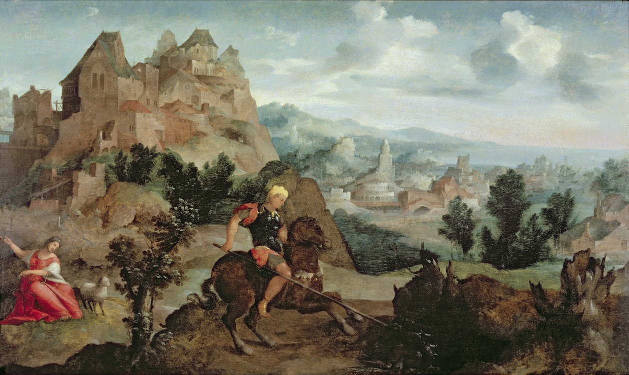 圣乔治和龙 作者 扬·范·斯柯（Jan van Scorel）