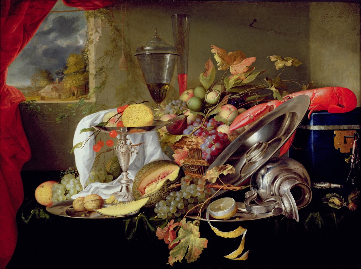 静物 作者 扬·戴维兹·德·海姆（Jan Davidsz de Heem）