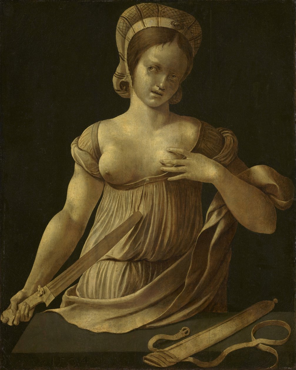Lucretia，1534年 作者 扬·高萨特（Jan Gossaert）