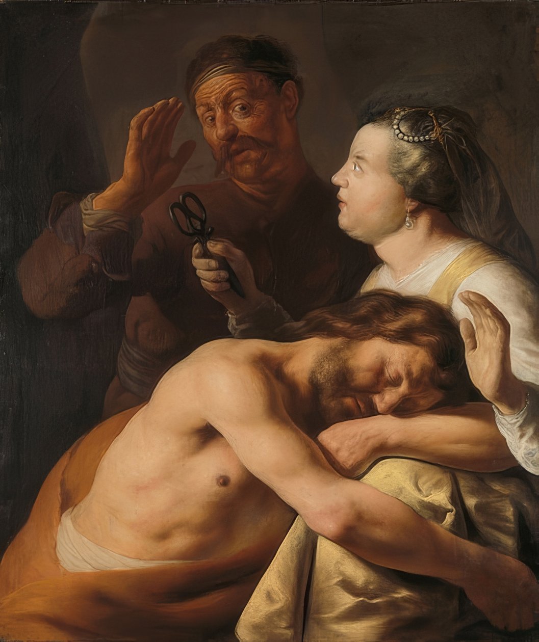 参孙和德里拉。 1630-35 作者 扬·利文斯（Jan Lievens）