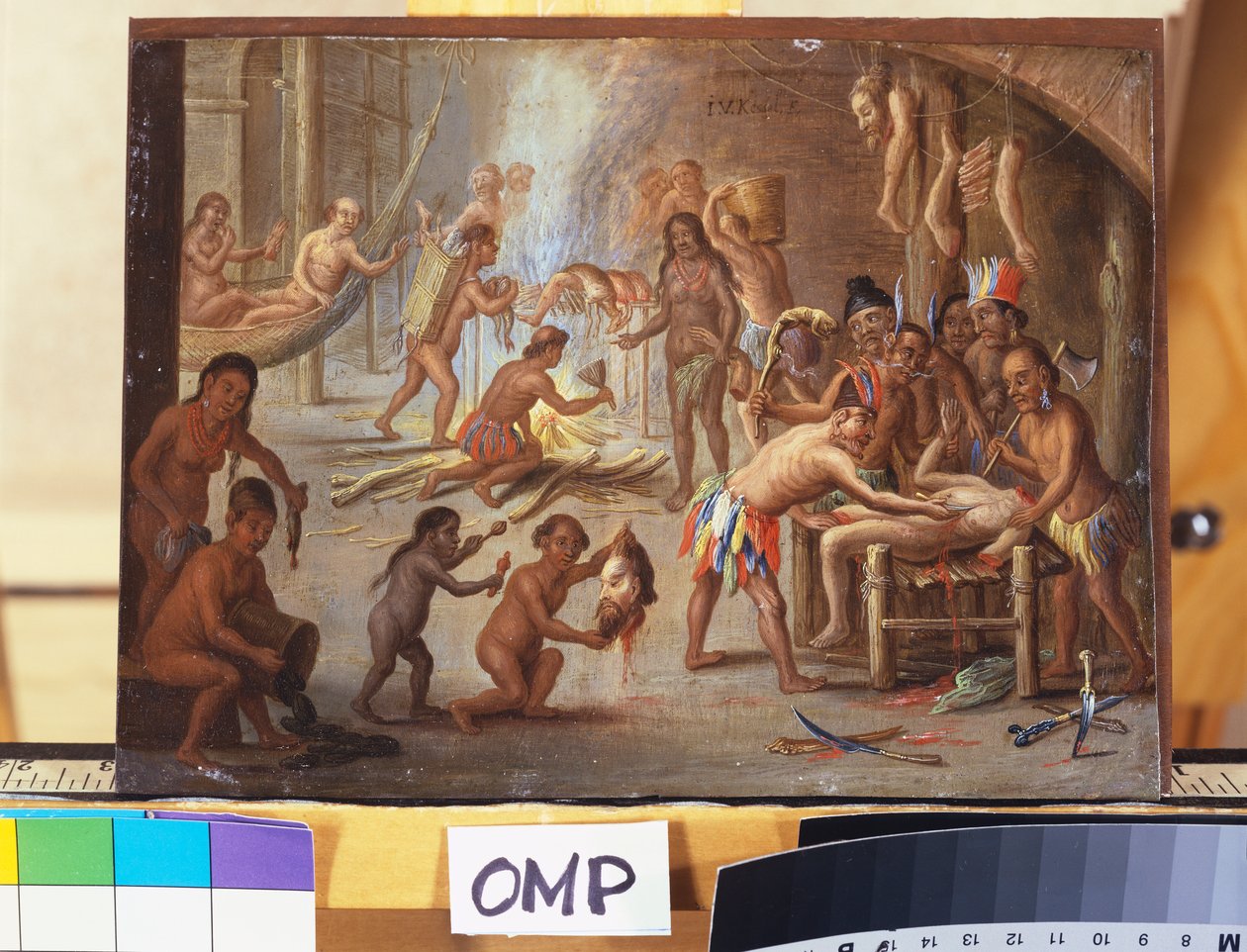 印第安人作为食人族 作者 扬·范·凯塞尔（Jan van Kessel）